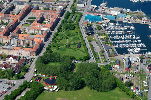 Vestre Bådehavn. Copyright Steen Lee Christensen/ Aalborg Luftfoto.
